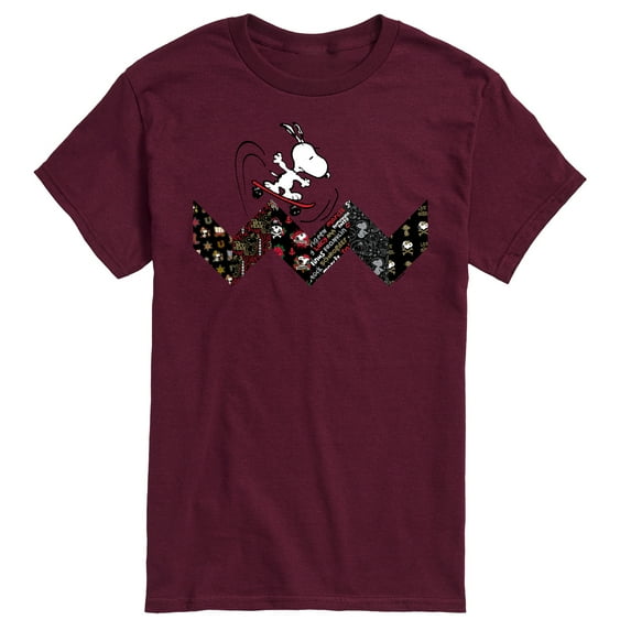 Peanuts - Snoopy Skating Pattern - Men's Short Sleeve Graphic T-Shirt