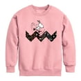 thumbnail image 1 of Peanuts - Snoopy Skating Pattern - Toddler And Youth Crewneck Fleece Sweatshirt, 1 of 5