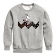 thumbnail image 1 of Peanuts - Snoopy Skating Pattern - Toddler And Youth Crewneck Fleece Sweatshirt, 1 of 6