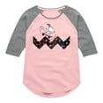 thumbnail image 1 of Peanuts - Snoopy Skating Pattern - Toddler And Youth Girls Raglan Graphic T-Shirt, 1 of 6