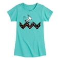 thumbnail image 1 of Peanuts - Snoopy Skating Pattern - Toddler And Youth Girls Short Sleeve Graphic T-Shirt, 1 of 6