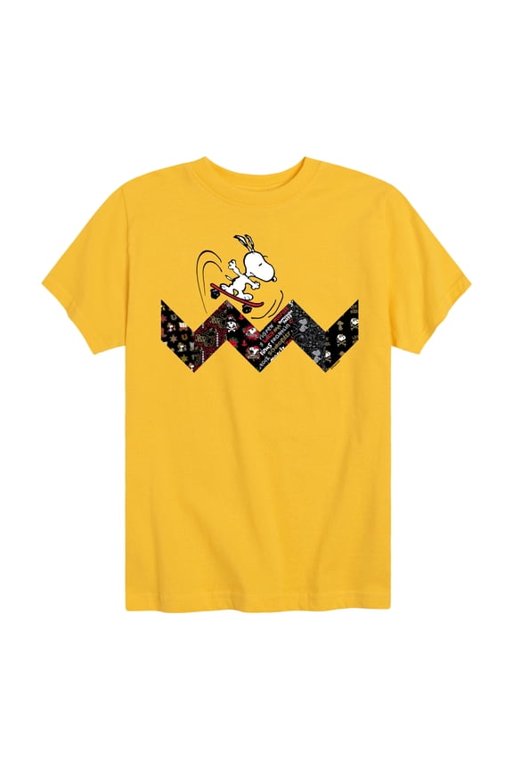 - Snoopy Skating Pattern - Toddler And Youth Short Sleeve Graphic T-Shirt