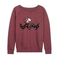 thumbnail image 1 of Peanuts - Snoopy Skating Pattern - Women's Lightweight French Terry Long Sleeve Shirt, 1 of 5