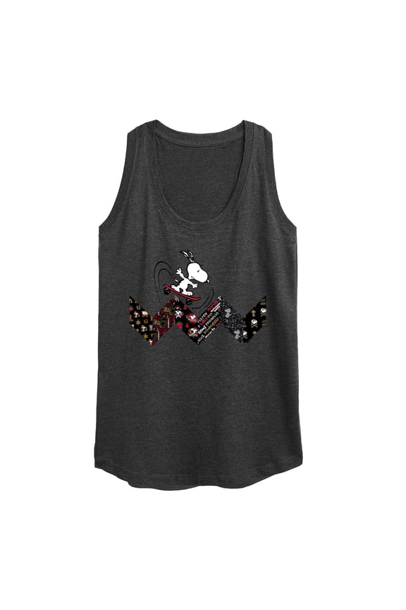 - Snoopy Skating Pattern - Women's Racerback Tank Top