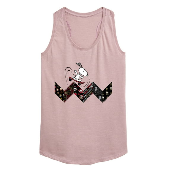 Peanuts - Snoopy Skating Pattern - Women's Racerback Tank Top