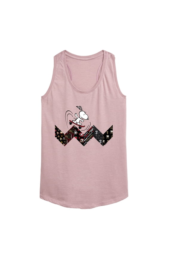 - Snoopy Skating Pattern - Women's Racerback Tank Top