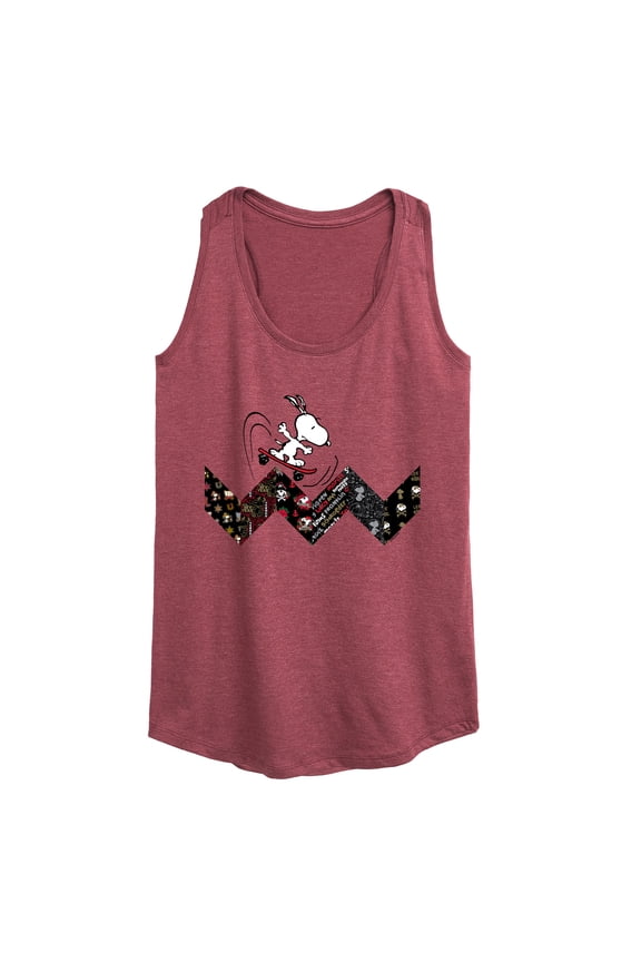 - Snoopy Skating Pattern - Women's Racerback Tank Top