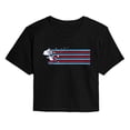 thumbnail image 1 of Peanuts - Snoopy Skating Stars and Stripes Women's Cropped Graphic T-Shirt, 1 of 6