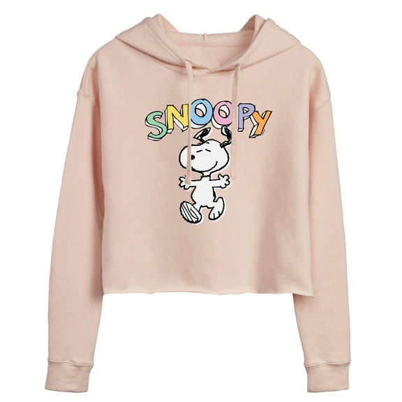 Peanuts - Snoopy Sketchy - Juniors Cropped Pullover Hoodie