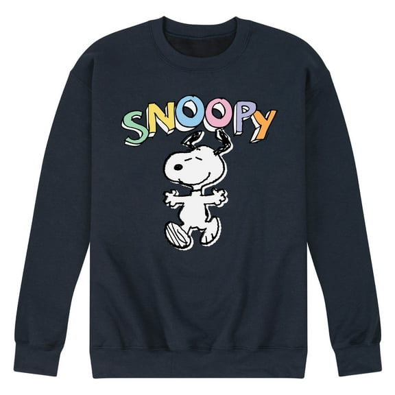 Peanuts - Snoopy Sketchy - Men's Crew Neck Fleece Pullover