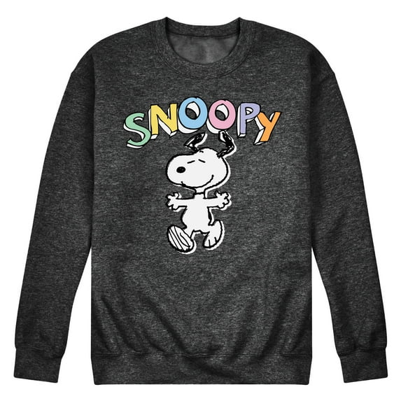 Peanuts - Snoopy Sketchy - Men's Crew Neck Fleece Pullover