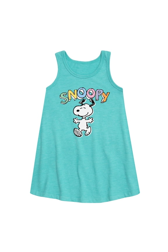 - Snoopy Sketchy - Youth Girls A-line Dress