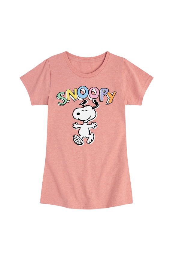 - Snoopy Sketchy - Youth Girls Short Sleeve Tee