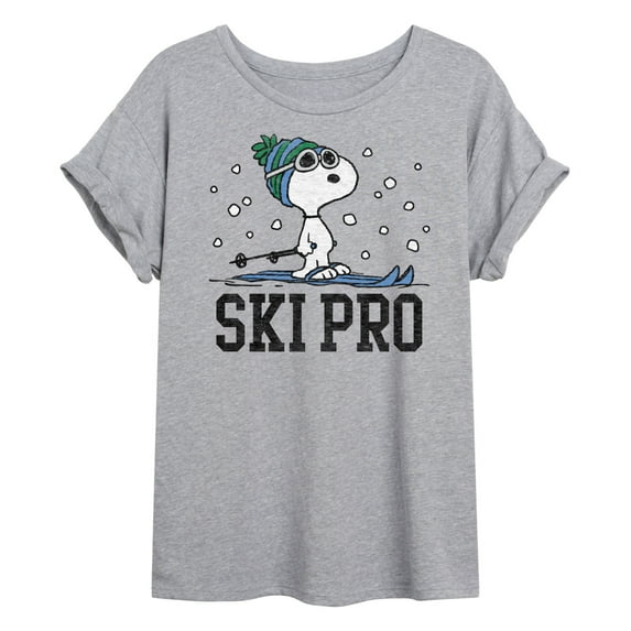 Peanuts - Snoopy Ski Pro - Juniors Ideal Flowy Muscle T-Shirt