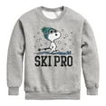 thumbnail image 1 of Peanuts - Snoopy Ski Pro - Toddler And Youth Crewneck Fleece Sweatshirt, 1 of 6