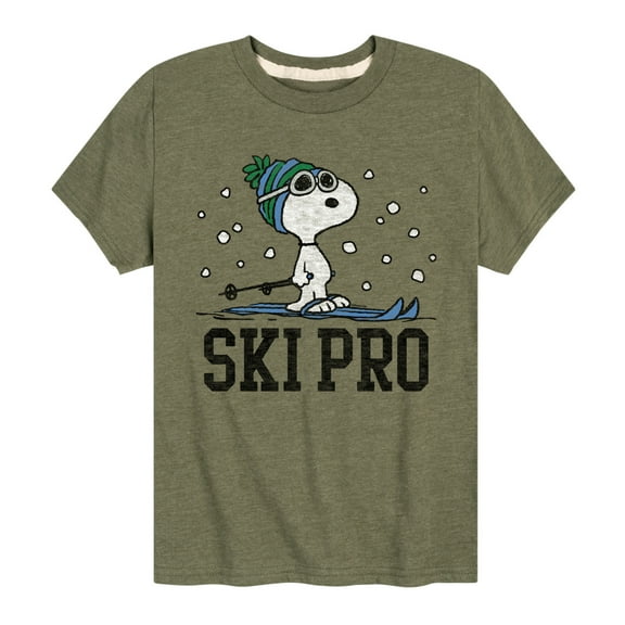 Peanuts - Snoopy Ski Pro - Toddler And Youth Short Sleeve Graphic T-Shirt