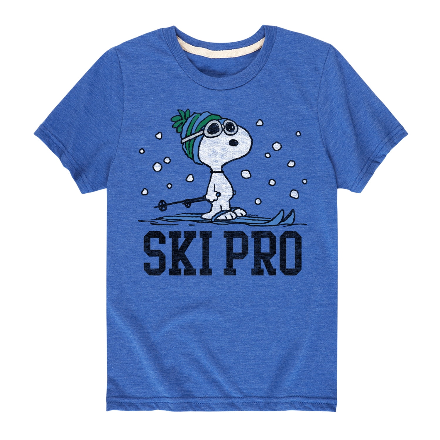 Peanuts - Snoopy Ski Pro - Toddler And Youth Short Sleeve Graphic T-Shirt 