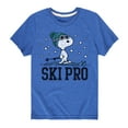 thumbnail image 1 of Peanuts - Snoopy Ski Pro - Toddler And Youth Short Sleeve Graphic T-Shirt, 1 of 6
