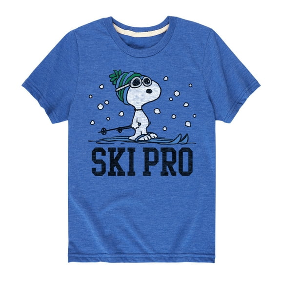 Peanuts - Snoopy Ski Pro - Toddler And Youth Short Sleeve Graphic T-Shirt
