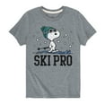 thumbnail image 1 of Peanuts - Snoopy Ski Pro - Toddler And Youth Short Sleeve Graphic T-Shirt, 1 of 6