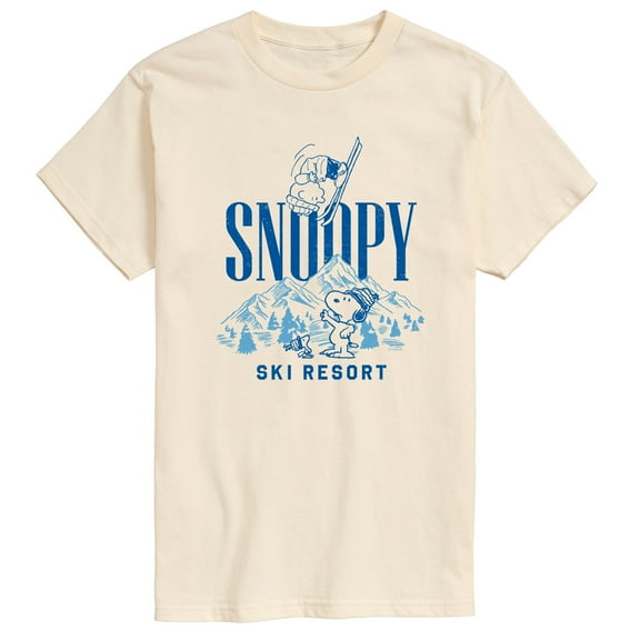 Peanuts - Snoopy Ski Resort Mountains - Men's Short Sleeve Graphic T-Shirt