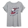 thumbnail image 1 of Peanuts - Snoopy Sledding - Women's Oversized T-Shirt, 1 of 6