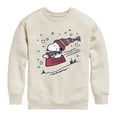 thumbnail image 1 of Peanuts - Snoopy Sledding - Toddler & Youth Crewneck Fleece Sweatshirt, 1 of 6
