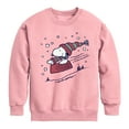 thumbnail image 1 of Peanuts - Snoopy Sledding - Toddler & Youth Crewneck Fleece Sweatshirt, 1 of 5