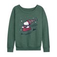 thumbnail image 1 of Peanuts - Snoopy Sledding - Women's Lightweight French Terry Long Sleeve Shirt, 1 of 6