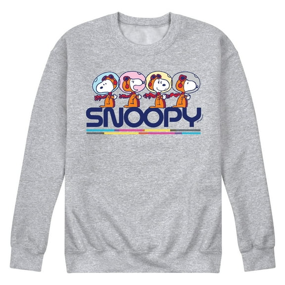 Peanuts - Snoopy Space Beagle Astronaunt Crewneck Fleece Pullover Sweatshirts