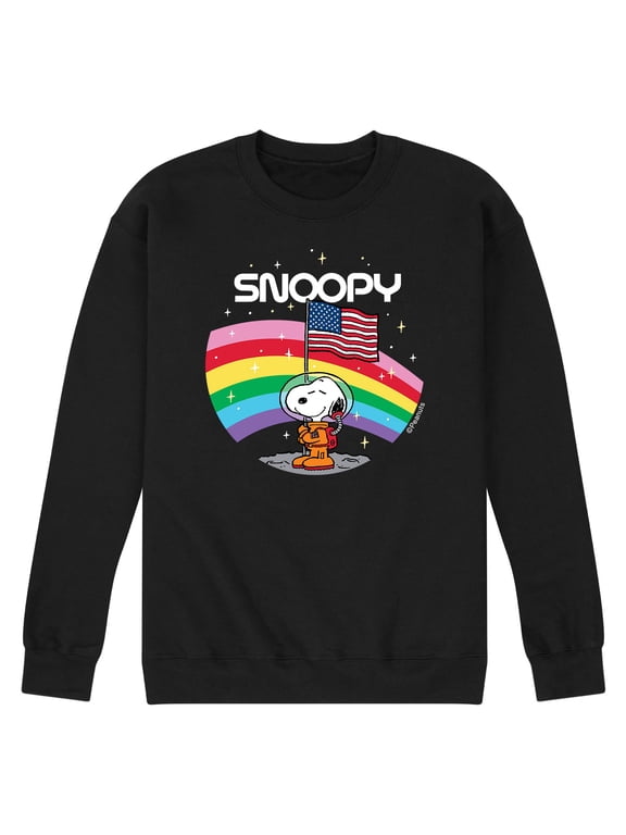 - Snoopy Space Beagle Astronaunt Crewneck Fleece Pullover Sweatshirts
