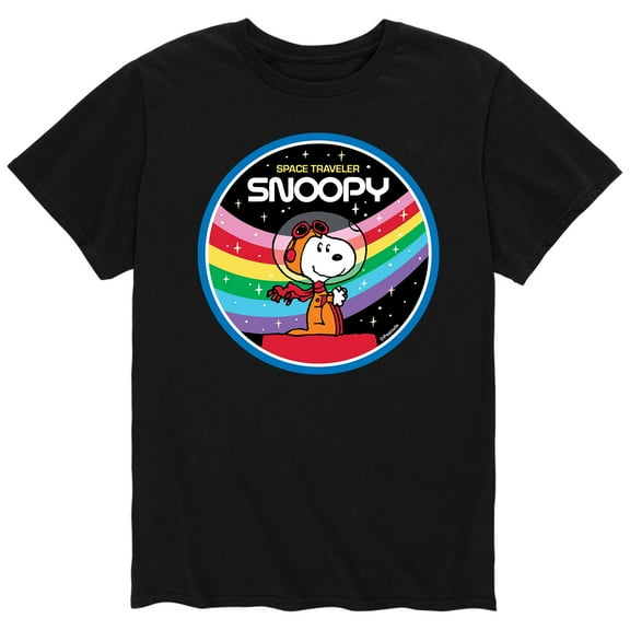 Peanuts - Snoopy Space Beagle Astronaunt Short Sleeve Graphic T-Shirts