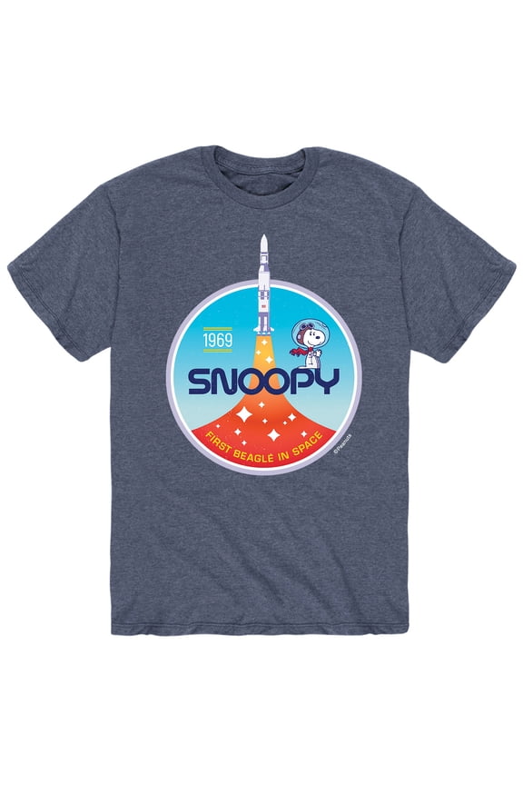 - Snoopy Space Beagle Astronaunt Short Sleeve Graphic T-Shirts