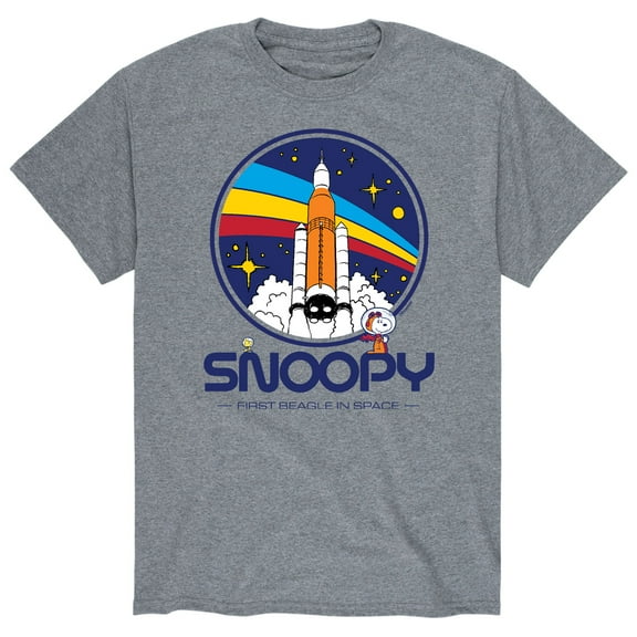 Peanuts - Snoopy Space Beagle Astronaunt Short Sleeve Graphic T-Shirts