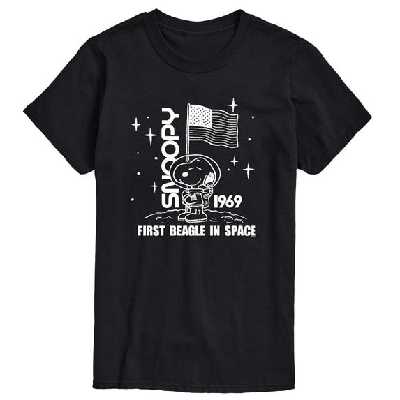 Peanuts - Snoopy Space Beagle Astronaunt Short Sleeve Graphic T-Shirts