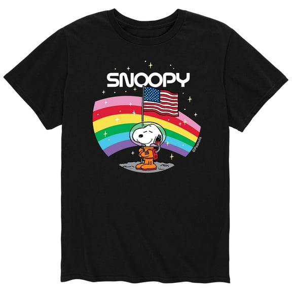 Peanuts - Snoopy Space Beagle Astronaunt Short Sleeve Graphic T-Shirts