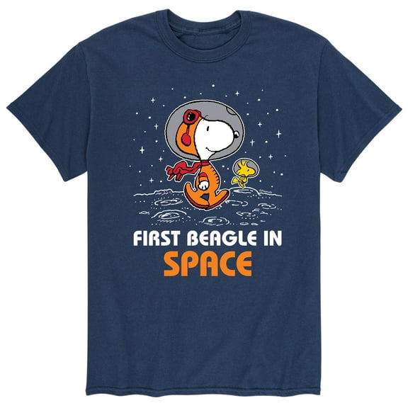 Peanuts - Snoopy Space Beagle Astronaunt Short Sleeve Graphic T-Shirts