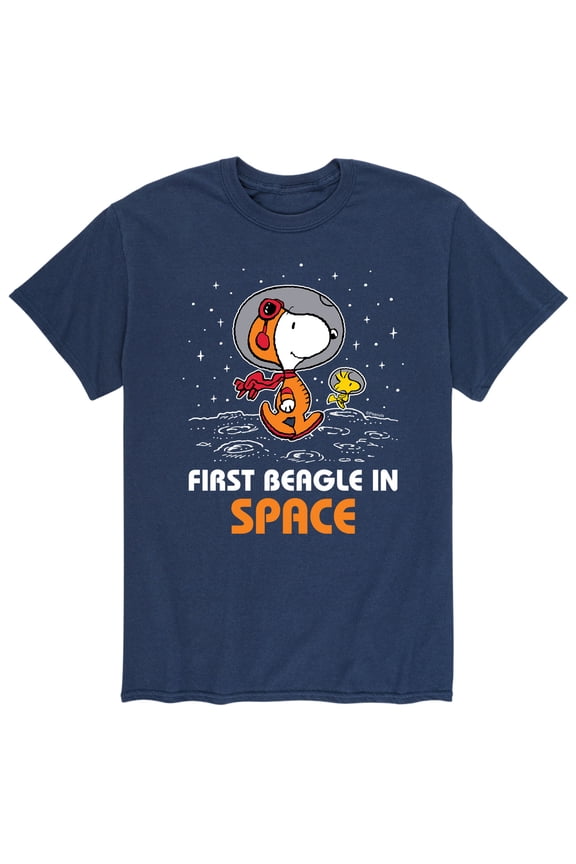 - Snoopy Space Beagle Astronaunt Short Sleeve Graphic T-Shirts