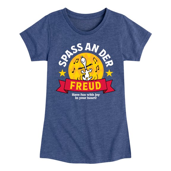 Peanuts - Snoopy Spass An Der Freud - Toddler & Youth Girls Short Sleeve Graphic T-Shirt