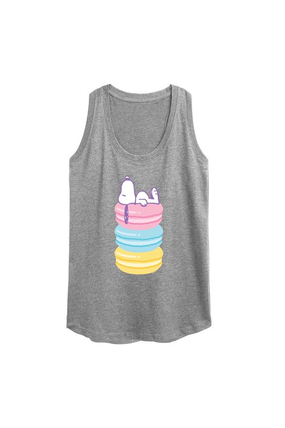 - Snoopy Stacked Macarons - Women's Racerback Tank Top