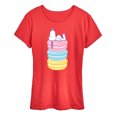thumbnail image 1 of Peanuts - Snoopy Stacked Macarons - Women's Short Sleeve Graphic T-Shirt, 1 of 6