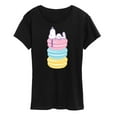 thumbnail image 1 of Peanuts - Snoopy Stacked Macarons - Women's Short Sleeve Graphic T-Shirt, 1 of 6