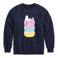thumbnail image 1 of Peanuts - Snoopy Stacked Macarons - Youth Crewneck Sweatshirt, 1 of 6