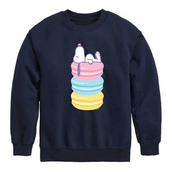 Peanuts - Snoopy Stacked Macarons - Youth Crewneck Sweatshirt