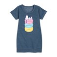 thumbnail image 1 of Peanuts - Snoopy Stacked Macarons - Youth Girls Fleece Dress, 1 of 6