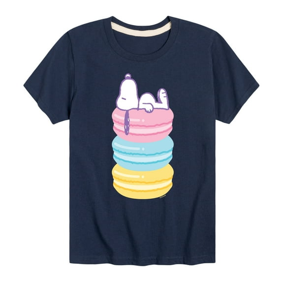 Peanuts - Snoopy Stacked Macarons - Youth Short Sleeve Tee