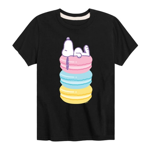 Peanuts - Snoopy Stacked Macarons - Youth Short Sleeve Tee