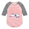 thumbnail image 1 of Peanuts - Snoopy Stacked - Toddler & Youth Girls Raglan Graphic T-Shirt, 1 of 6