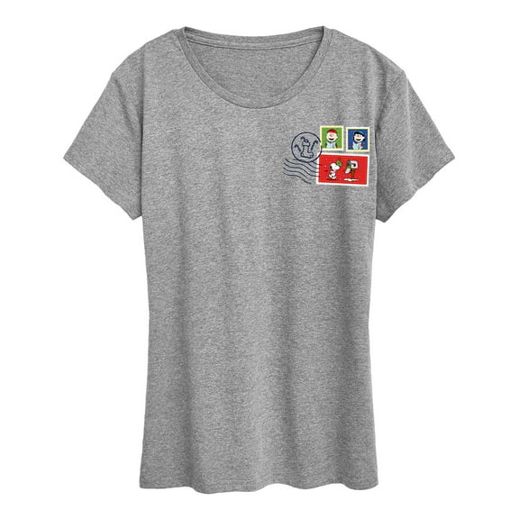 Peanuts - Snoopy Stamps - Women's Short Sleeve Graphic T-Shirt