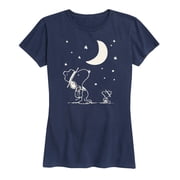 Peanuts - Snoopy Star Gazing Womens Short Sleeve Graphic T-Shirt